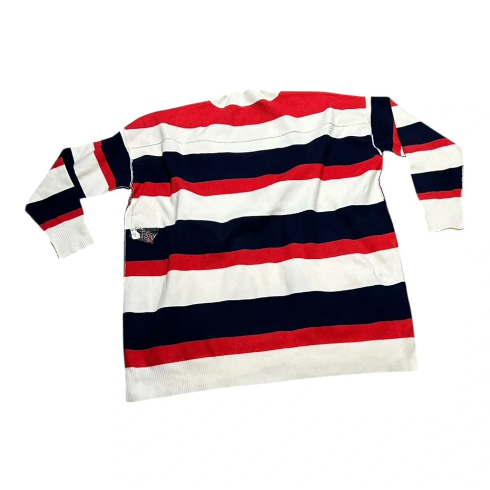 Free People League of Her Own Striped Cardigan in Red and Navy Small NWOT